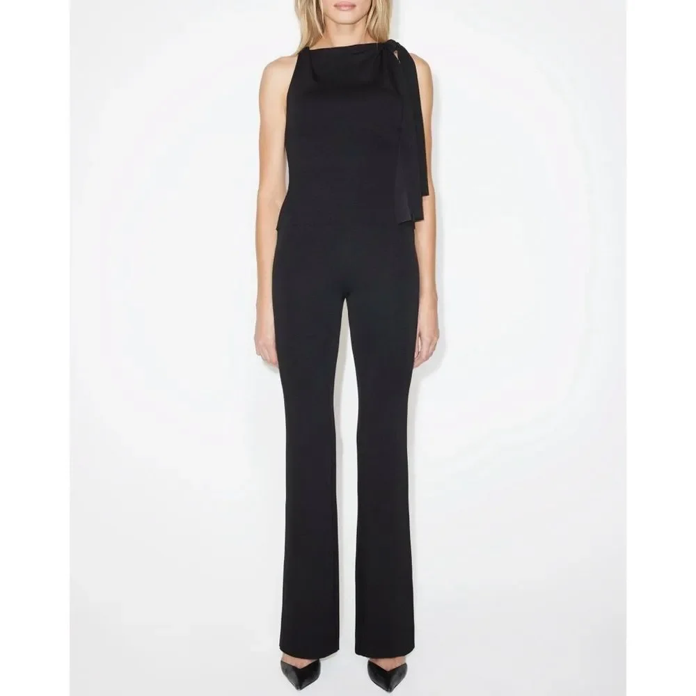 KHY Sueded Stretch Low Rise Pant in Black
